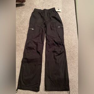 Forever 21 Black Drawstring Retro Cargo Pants Nwt Size: S